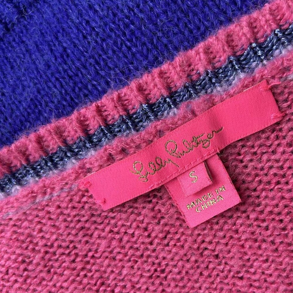 Lilly Pulitzer Ombré Knit Twin Set Cardigan and Shell in Pink & Violet – US S - Picture 12 of 13